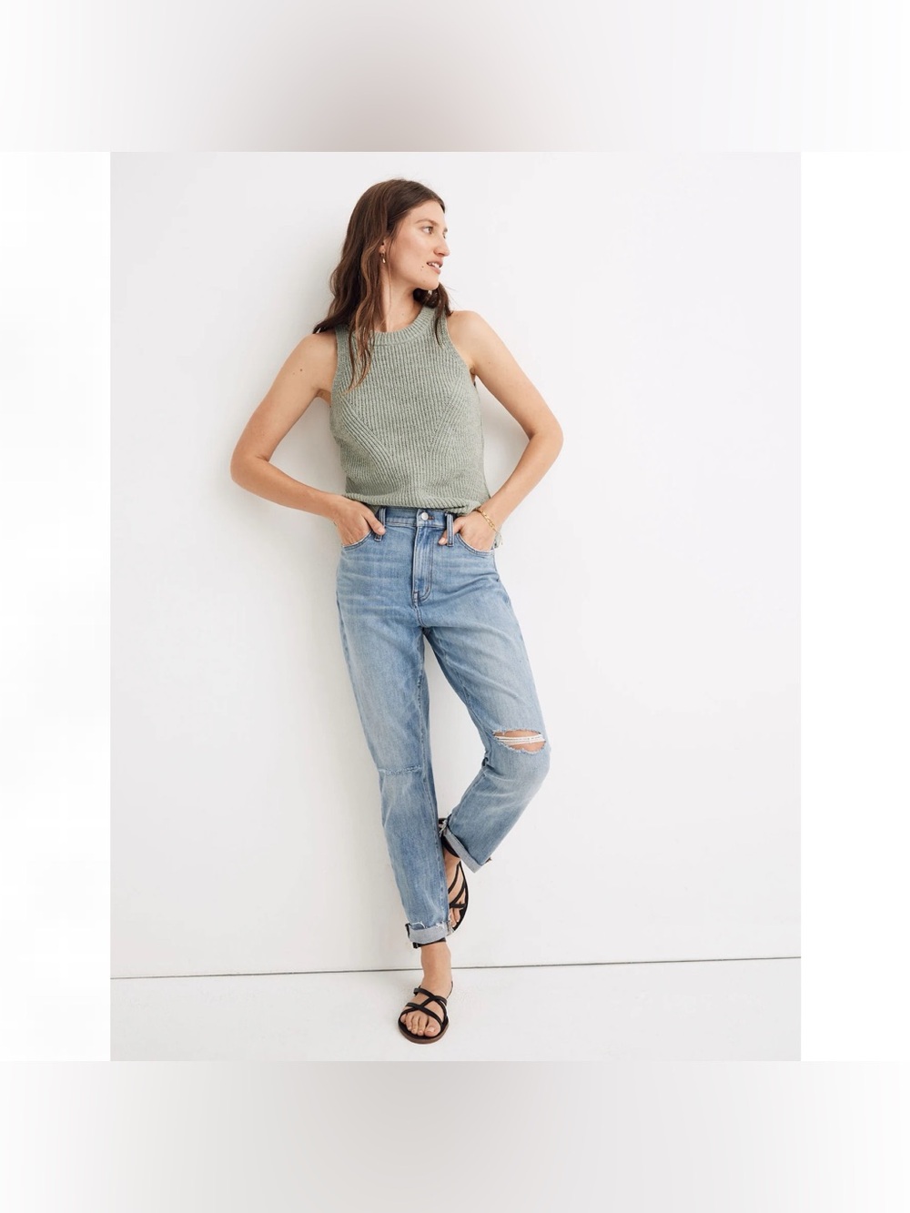New Madewell Women’s The High-Rise Slim Crop Boyjean in Elkhart Wash (23)